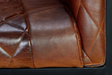 Giner and Colomer - Leather Armchair With Iron Frame (Seat Height: 50 cm)