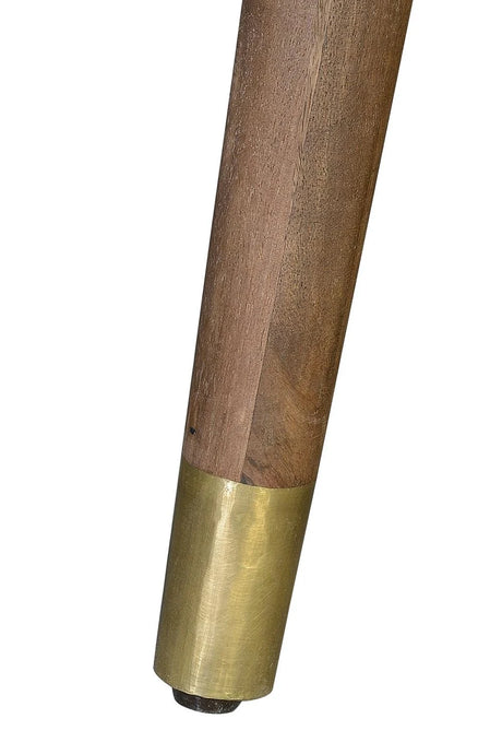 Giner and Colomer - 2-Drawer Mango Wood Desk With Bronze-Relief Fronts