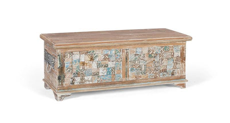 Giner and Colomer - Mango & Recycled Wood Chest With Large Storage (Top Opening)