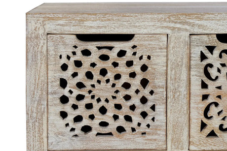 Giner and Colomer - Mango Wood Drawer Chest With Varied Front Designs & Iron Legs