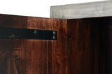 Giner and Colomer - 2-Door Mango Wood Cabinet With Iron Base (Shelves at 40 cm)