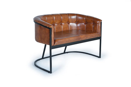 Giner and Colomer - Leather Sofa With Metal Frame (115 cm)