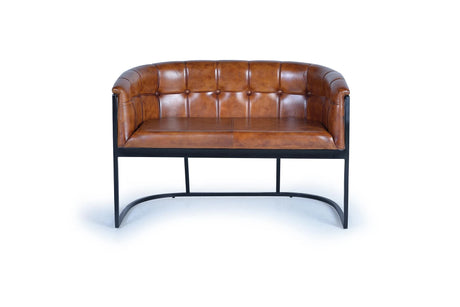 Giner and Colomer - Leather Sofa With Metal Frame (115 cm)