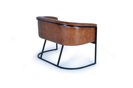 Giner and Colomer - Leather Sofa With Metal Frame (115 cm)