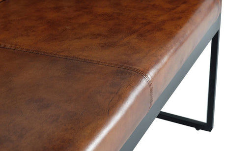 Giner and Colomer - Leather Sofa With Metal Frame (115 cm)