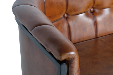 Giner and Colomer - Leather Sofa With Metal Frame (115 cm)