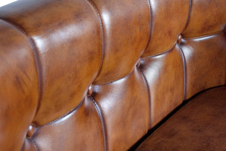 Giner and Colomer - Leather Sofa With Metal Frame (115 cm)