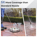 4000PSI Pressure Washer Surface Cleaner Stainless Steel with Casters