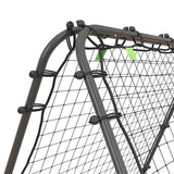 HOMCOM Double Sided Football Rebounder Net, Football Rebound Goal with Five Adjustable Angles, Black