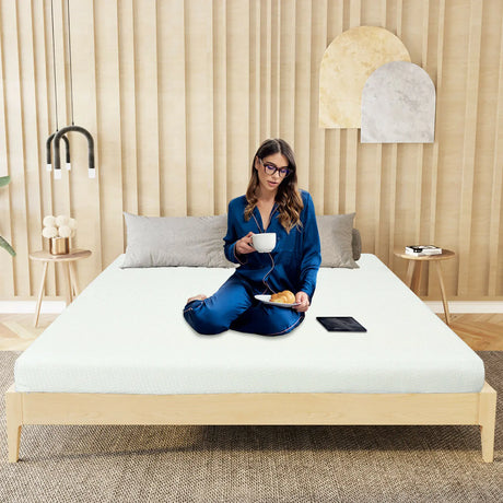 Memory Foam and Pressure Relief Mattress Topper with Washable Cover-Size 2
