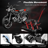 680 kg Motorcycle Hydraulic Lift with 3-Level Height Adjustable Platform-Red