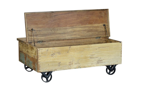 Giner and Colomer - Recycled Wood Coffee Table (5 Drawers, Lift Top)