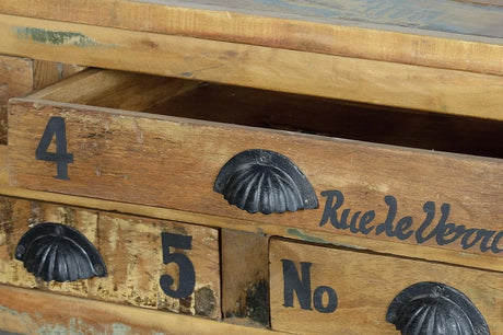 Giner and Colomer - Recycled Wood Coffee Table (5 Drawers, Lift Top)