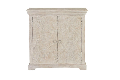 Giner and Colomer - 2-Door Chest Of Drawers In Mango Wood With Interior Shelf
