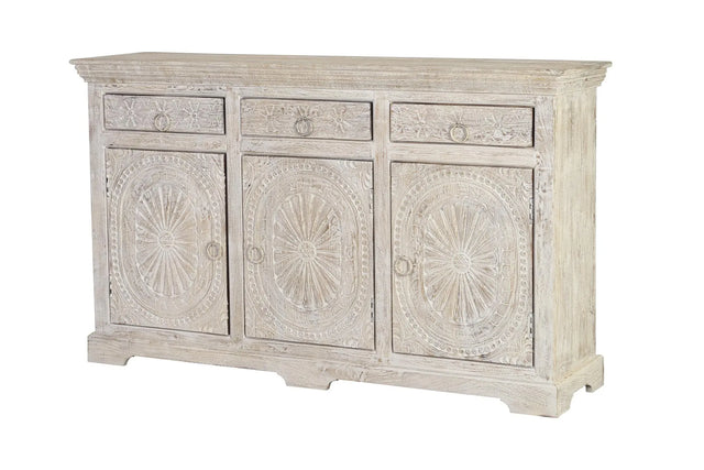 Giner and Colomer - Mango Wood Sideboard (3 Doors, 3 Drawers) With Interior Shelves