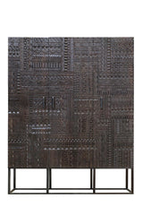 Giner and Colomer - 3-Door Mango Wood Display Cabinet & Metal Base