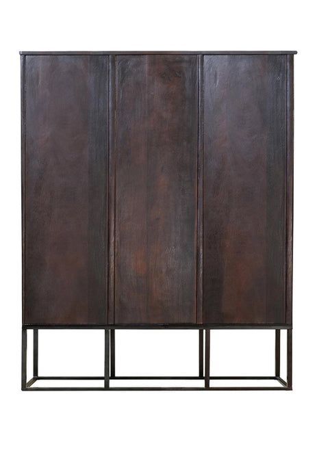 Giner and Colomer - 3-Door Mango Wood Display Cabinet & Metal Base
