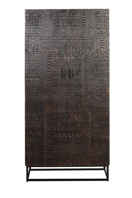 Giner and Colomer - Mango Wood Cabinet With Iron Base (W90 x H180)