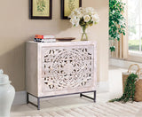 Giner and Colomer - 3-Drawer Mango Wood Chest Of Drawers With Iron Base