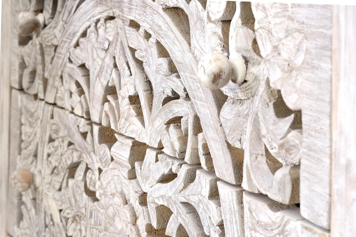 Giner and Colomer - 3-Drawer Mango Wood Chest Of Drawers With Iron Base