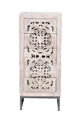 Giner and Colomer - 5-Drawer Mango Wood Chest With Handmade Fronts & Iron Base