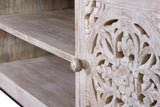 Giner and Colomer - 2-Door Mango Wood TV Cabinet & Iron Base