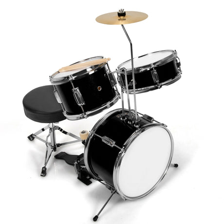 5 Pieces Junior Drum Set with 5 Drums-Black