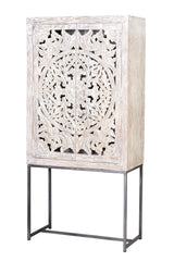 Giner and Colomer - 2-Door Mango Wood Display Cabinet With Iron Base