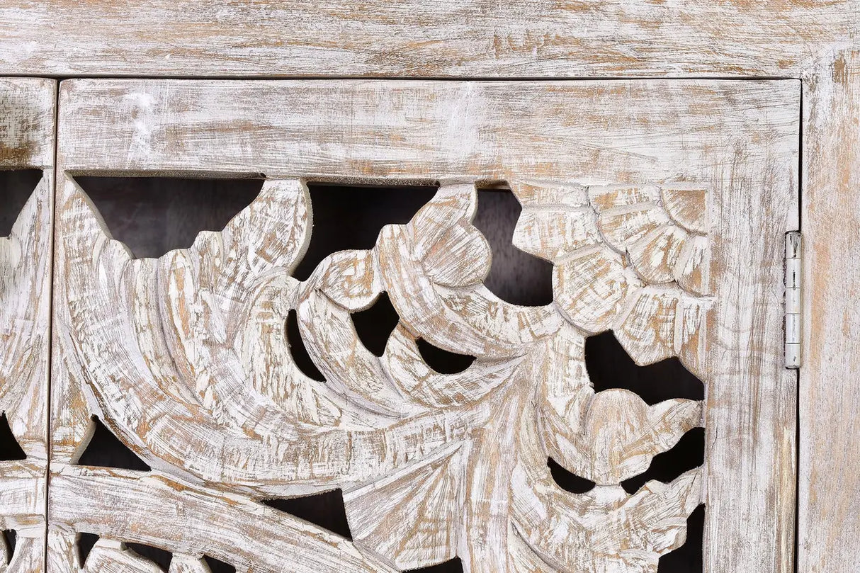 Giner and Colomer - 2-Door Mango Wood Display Cabinet With Iron Base