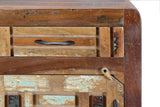 Giner and Colomer - Recycled Wood Side Table (1 Drawer, 1 Door) With Metal Legs