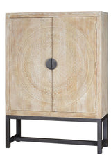 Giner and Colomer - Mango Wood & Metal Base Cabinet (Shelves at 38 cm)