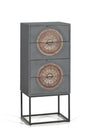 Giner and Colomer - 4-Drawer Mango Wood Chest With Carved Details & Metal Base