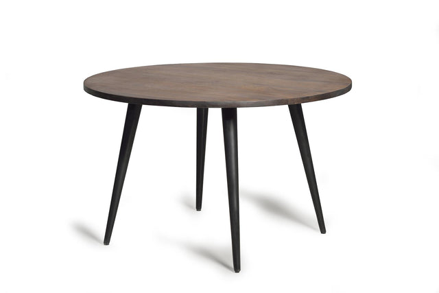 Giner and Colomer - Mango Wood Dining Table With Metal Legs (120 x 120 x 75)