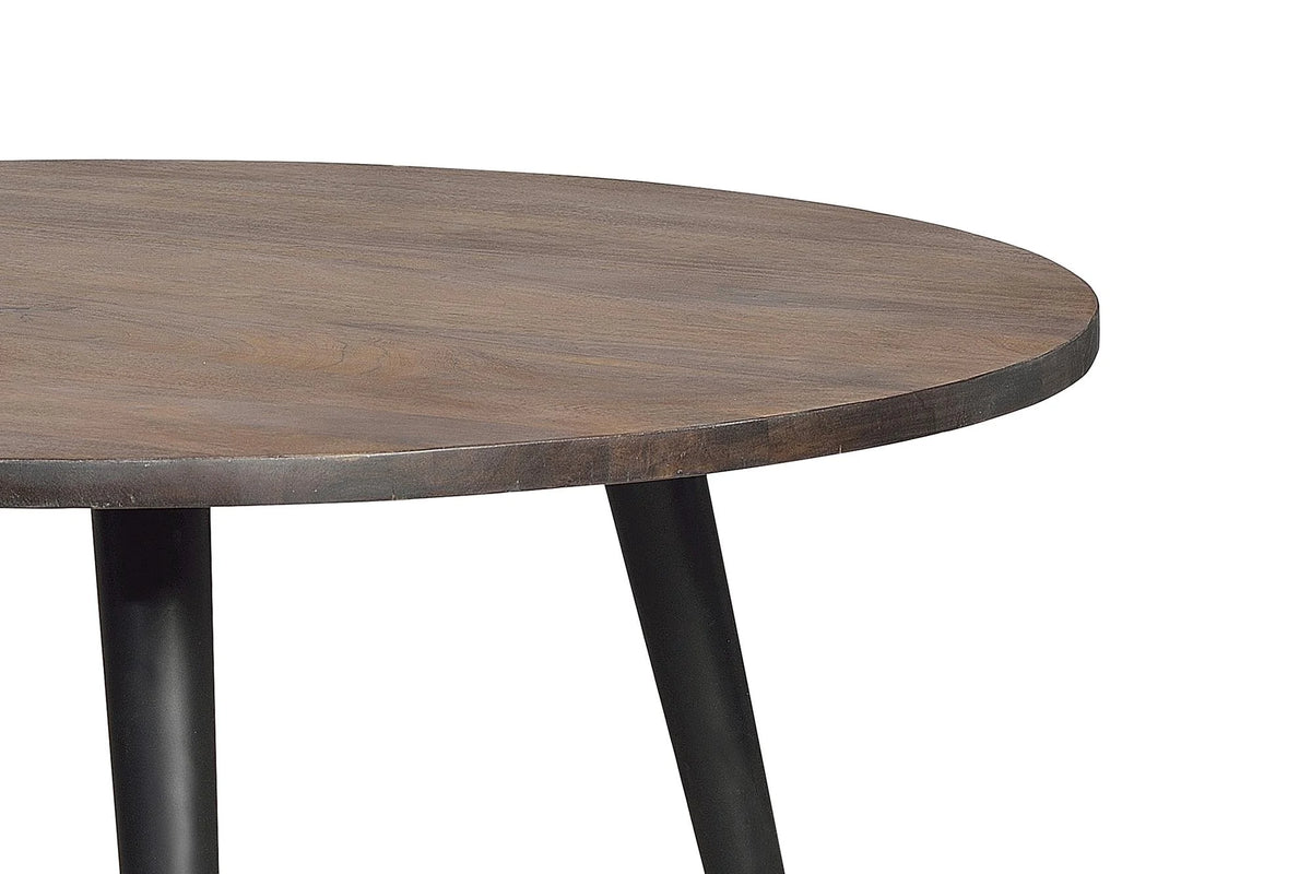 Giner and Colomer - Mango Wood Dining Table With Metal Legs (120 x 120 x 75)