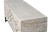 Giner and Colomer - Mango Wood Chest & Metal Base (Top Opening, Large Capacity)
