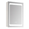 kleankin LED Illuminated Bathroom Mirror Cabinet with LED Lights, Wall-mounted Storage Organizer with Shelves, Touch Switch For Makeup Cosmetic