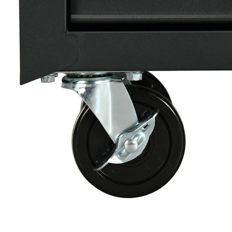 DURHAND 7-Drawer Tool Box on Wheels, Lockable Tool Cabinet with EVA Pat & Ball Bearing, Matte Black