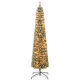 180cm Pre-lit Artificial Pencil Christmas Tree with Warm White Lights