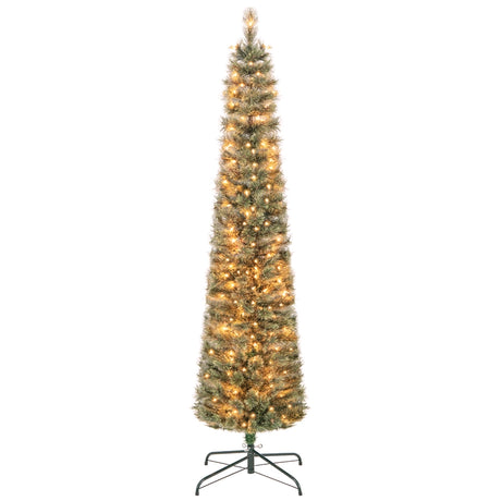 180cm Pre-lit Artificial Pencil Christmas Tree with Warm White Lights