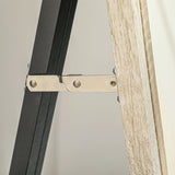 HOMCOM 162.6 cm Two-Tone Full Length Mirror - White/Oak-Tone