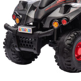 AIYAPLAY 6V Kids Electric Quad Bike w/ Music, Forward Function, for 2-6 Years, Black