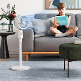 HOMCOM Pedestal Fan, Powerful Air Circulator, 12 Inch Floor Standing Fan with 3 Speed Settings, Oscillating Function for Bedroom, Home and Office, White
