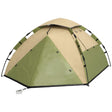 Outsunny Two-Man One Room Camping Tent, with Accessories - Dark Green