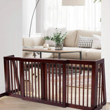 Folding Adjustable Free Standing 3 Panel Wood Fence