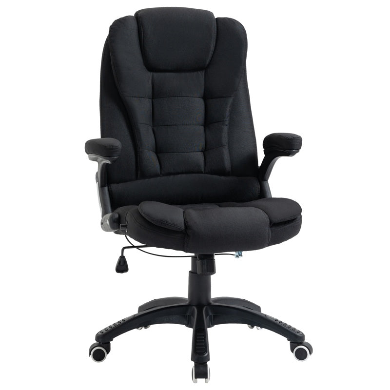 Vinsetto Ergonomic Office Chair Comfortable Desk Chair with Armrests Adjustable Height Reclining and Tilt Function Black