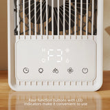 HOMCOM Portable Air Conditioner, 4-in-1 Mini Air Cooler with 3 Wind Speed, 2 Mist Mode, 7 Colour RGB Light, White