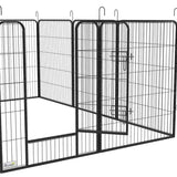 PawHut 12 Panels Heavy Duty Puppy Playpen, for Small Dogs, Indoor and Outdoor Use - Silver