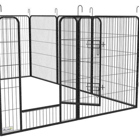 PawHut 12 Panels Heavy Duty Puppy Playpen, for Small Dogs, Indoor and Outdoor Use - Silver