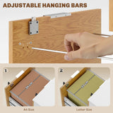 HOMCOM Two-Drawer Lockable Filing Cabinet - Wood Effect