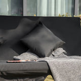 Outsunny Three-Seater Garden Swing Bed - Black